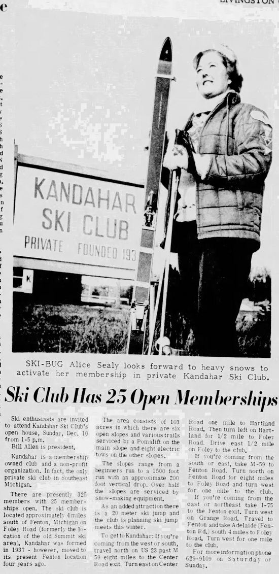 Kandahar Ski Club (Summit Ski Club) - Dec 6 1967 Article (newer photo)